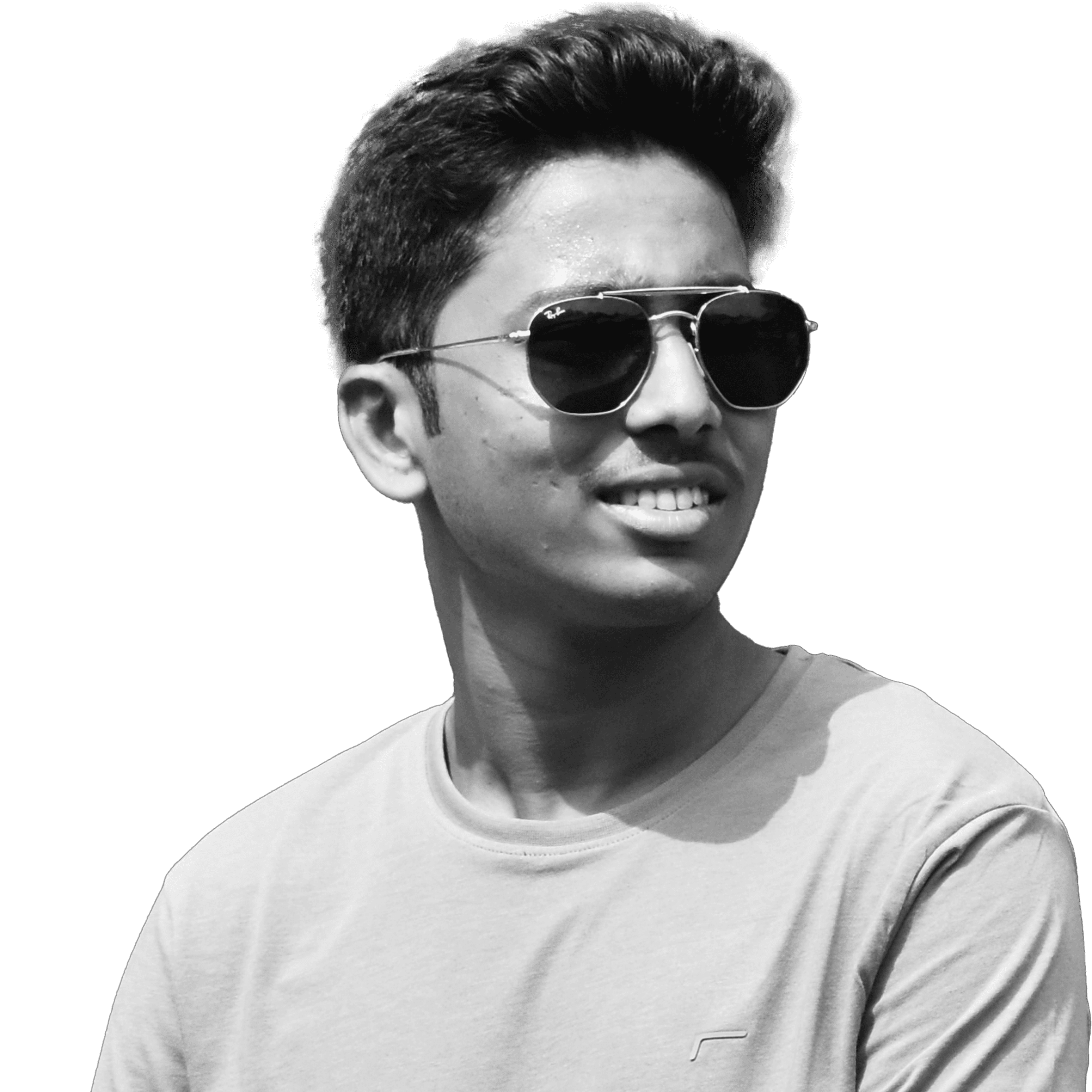 Vivek Jain, black and white portrait