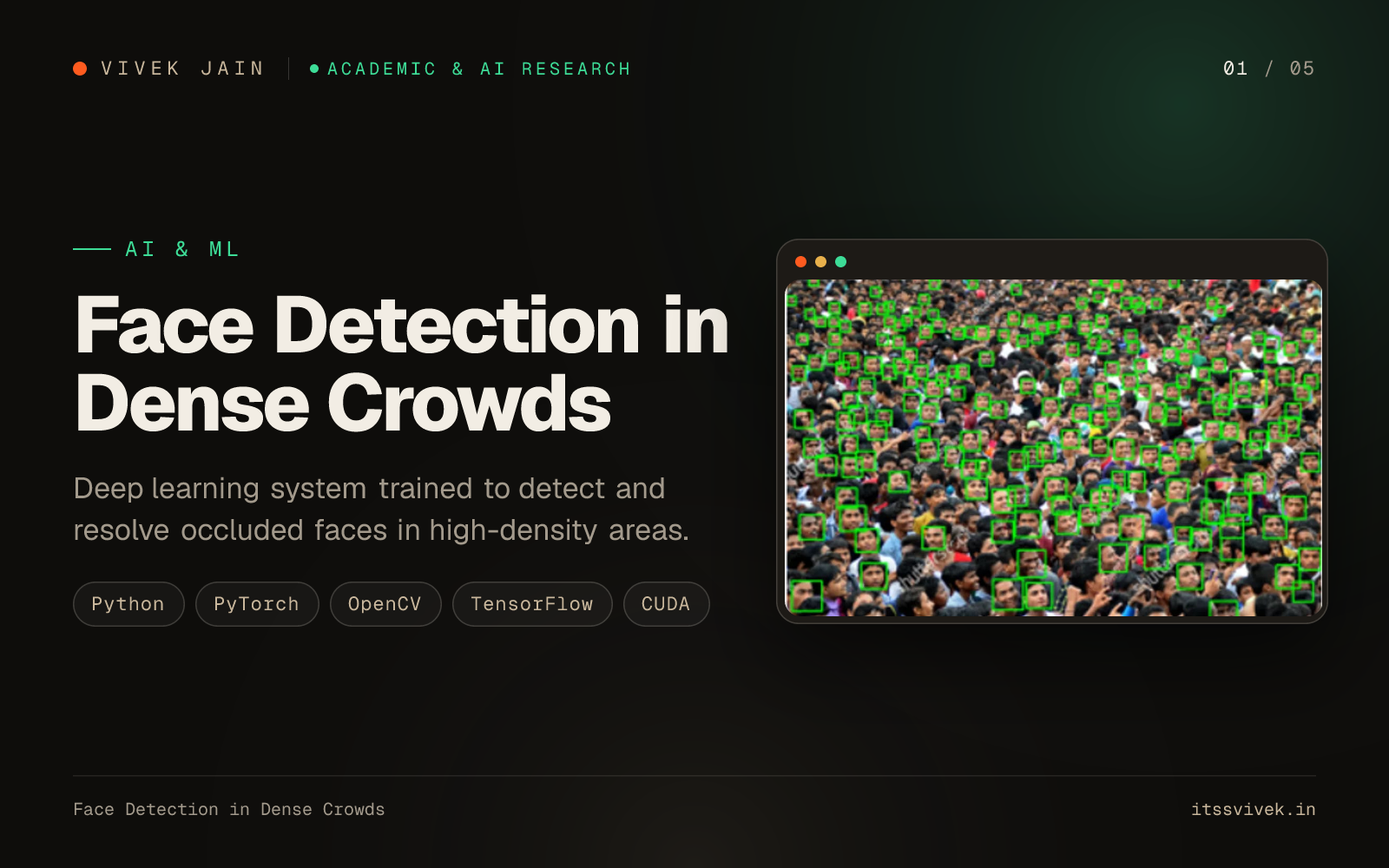 Face Detection in Dense Crowds case study cover